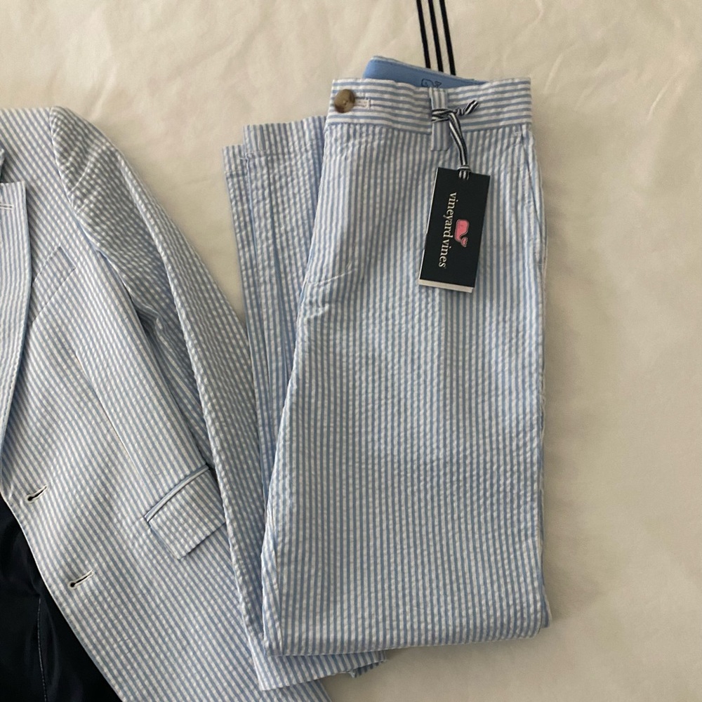 Vineyard Vines Boys seer sucker pants Sz 14 NWT